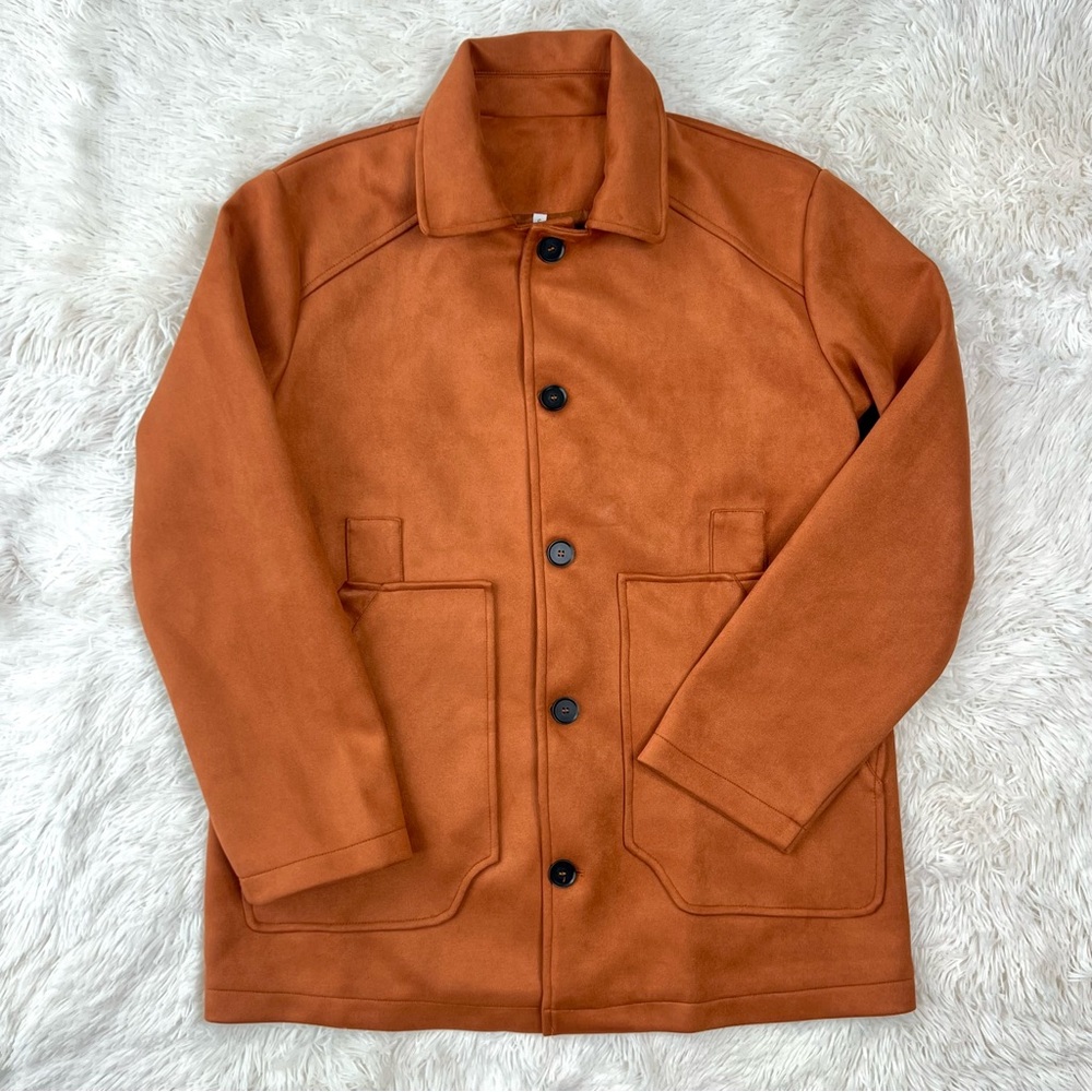 Manly men’s umber jacket patch pockets Size S NWT